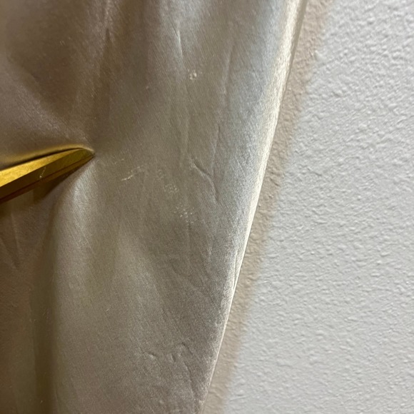 VTG 90s Y2K Satin Maxi Dress Sz Small Champagne Slip Gown Bias Cut Minimalist - Picture 11 of 13